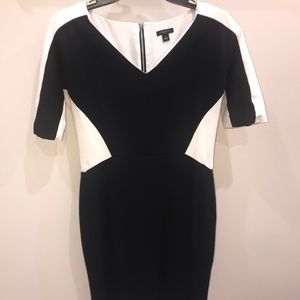 Ann Taylor Classic Black and White Dress